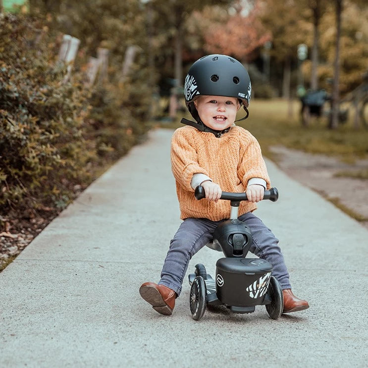 Scoot & Ride create products to grow with your child. Image features their highway kick scooter.