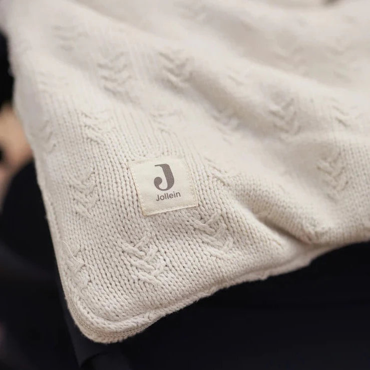 Jollein - Footmuff - Grain Knit - Oatmeal - Mabel & Fox