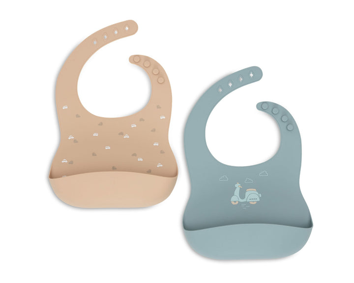 Jollein - Bib Silicone - On The Go - (2 Pack)