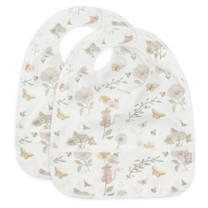 Jollein - Waterproof Bib - Dreamy Mouse (2 Pack) - Mabel & Fox