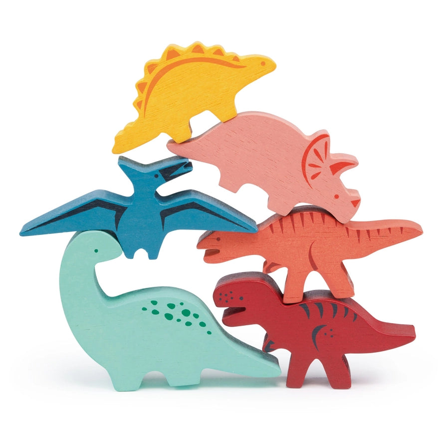 Mentari - Wooden Toy - Stacking Dinosaurs