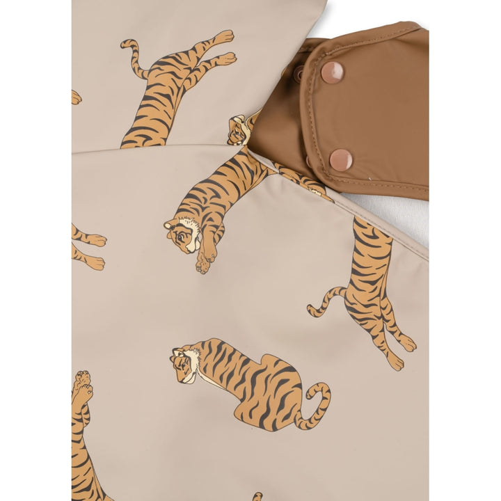 Konges Slojd - Dinner Bib with Sleeves - Tiger/Toasted Coconut ( 2 Pack) - Mabel & Fox