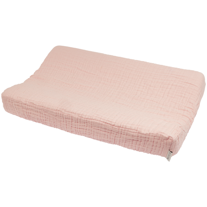 Meyco - Muslin Changing Mat Cover - Pre Washed Soft Pink