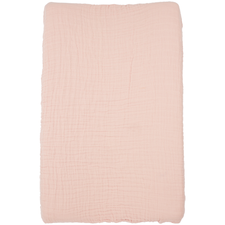 Meyco - Muslin Changing Mat Cover - Pre Washed Soft Pink