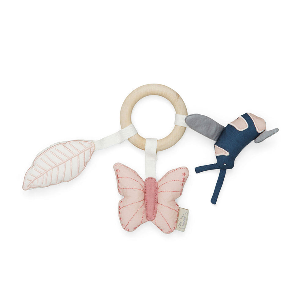 Cam Cam Copenhagen - Gift Box - Muslin Cloth and Activity Ring - Pressed Leaves Rose - Mabel & Fox