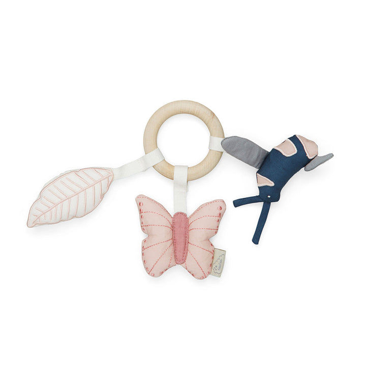 Cam Cam Copenhagen - Gift Box - Muslin Cloth and Activity Ring - Pressed Leaves Rose - Mabel & Fox