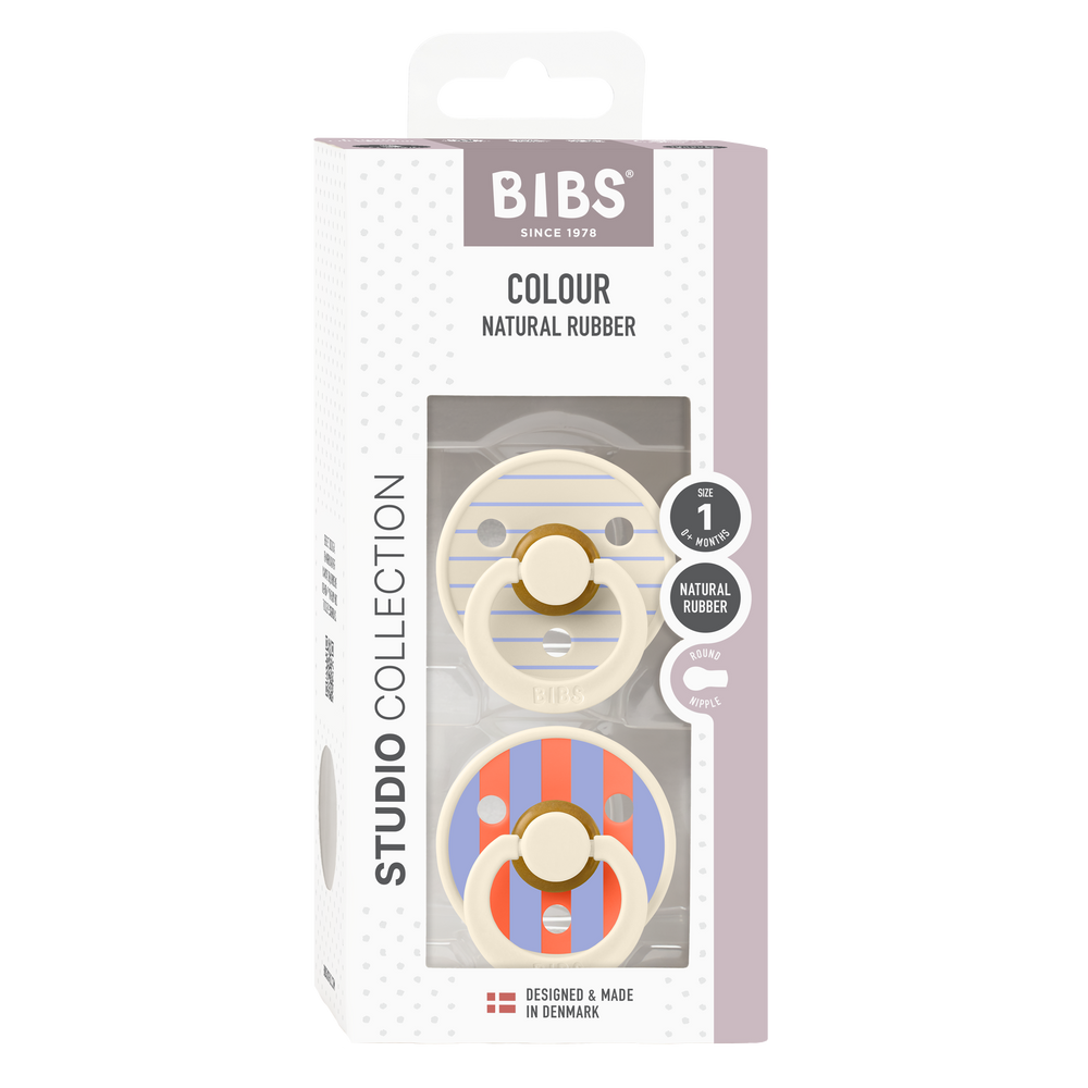 Bibs - Studio Colour Pin Pacifier - Ivory Hush - Mabel & Fox