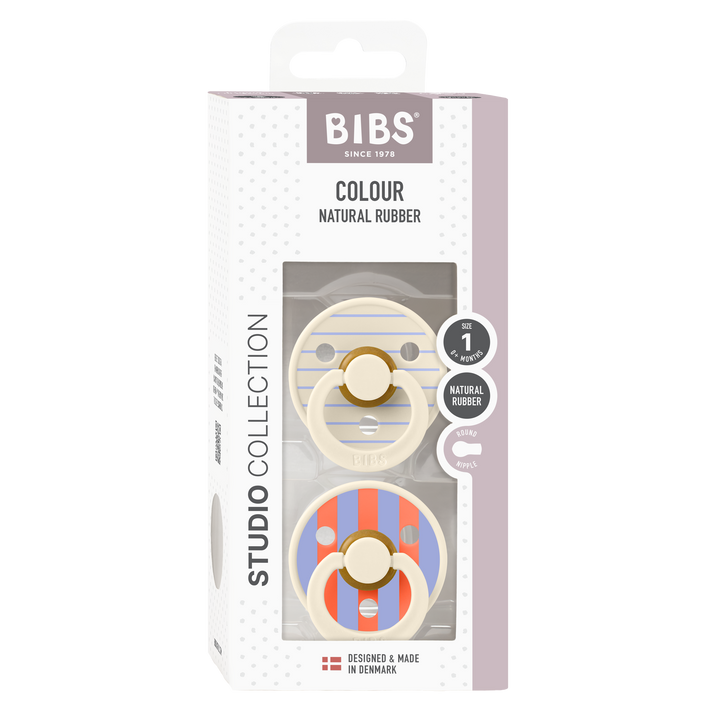 Bibs - Studio Colour Pin Pacifier - Ivory Hush - Mabel & Fox
