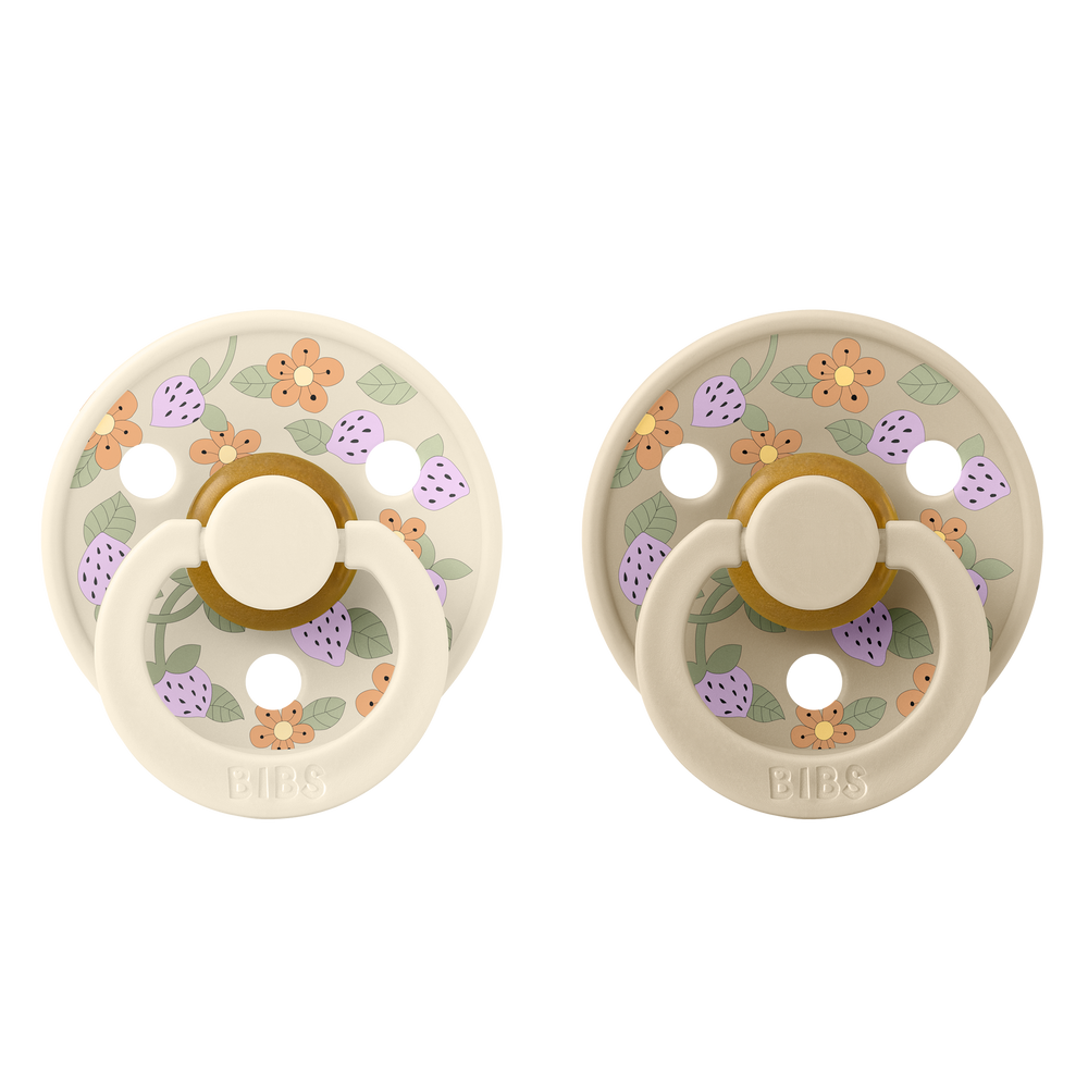 Bibs x Liberty - Colour Pacifier - Strawberries and Cream - Ivory Mix - Mabel & Fox