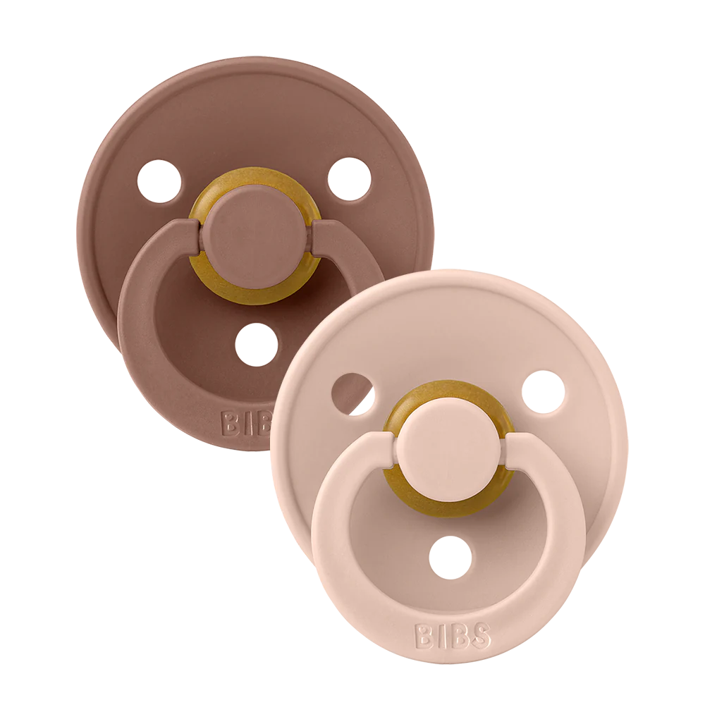 Bibs - Colour Pacifier - Anatomical Nipple - Blush / Woodchuck - Mabel & Fox