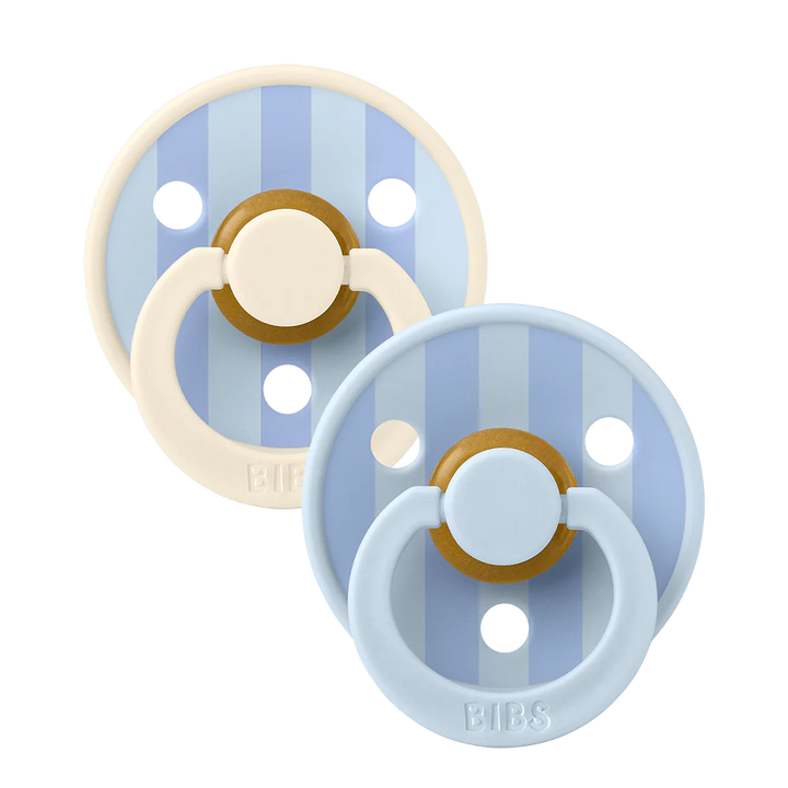 Bibs - Studio Colour Block Latex - Baby Blue / Dust Blue Mix (2 Pack) - Mabel & Fox