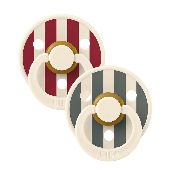 Bibs - Studio Colour Block Latex - Ruby / Pine Mix (2 Pack) - Mabel & Fox