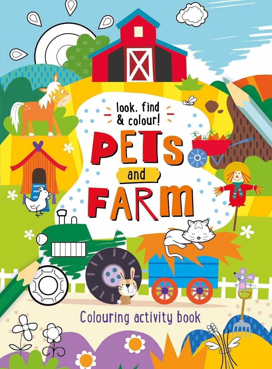 Look, Find & Colour Activity Book - Pets & Farm