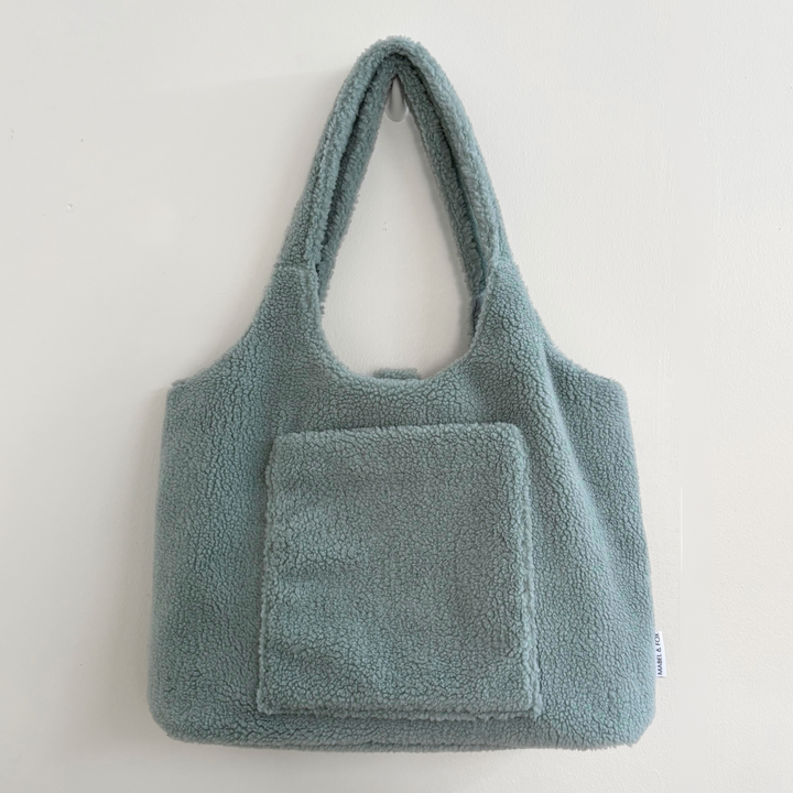 Mabel & Fox - Teddy Tote Bag - Ice Blue - Mabel & Fox