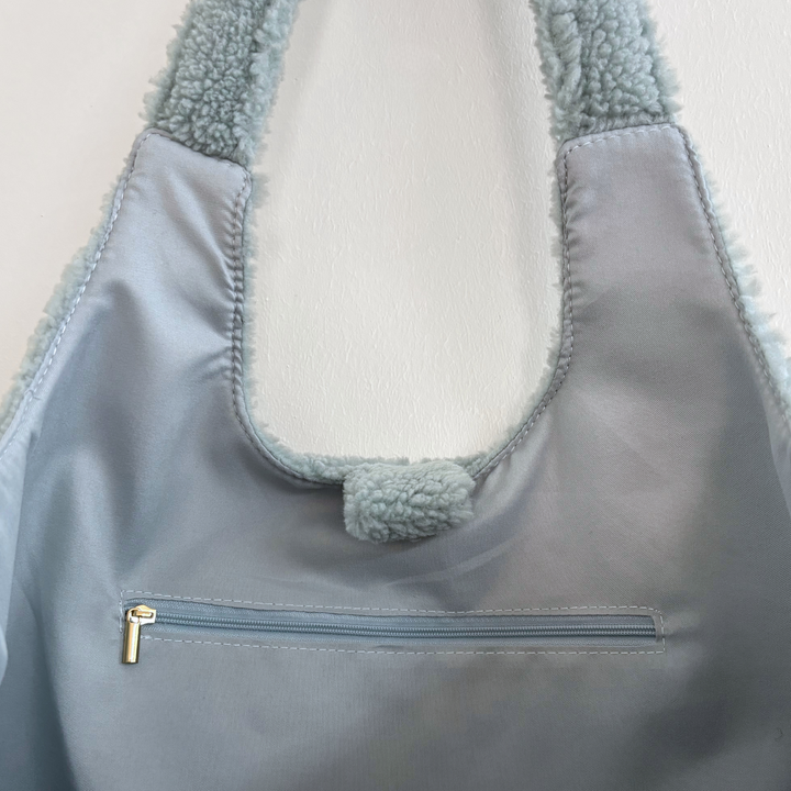 Mabel & Fox - Teddy Tote Bag - Ice Blue - Mabel & Fox