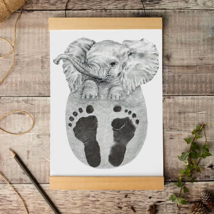 Lucy Coggle Designs - Baby Elephant Footprint Kit - Mabel & Fox