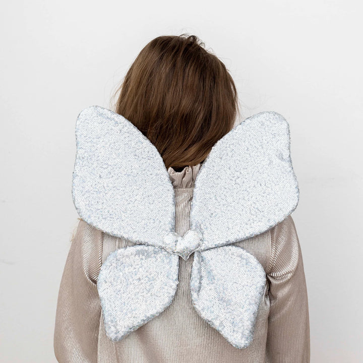 Mimi & Lula - Sparkle Sequin Wings - Silver - Mabel & Fox