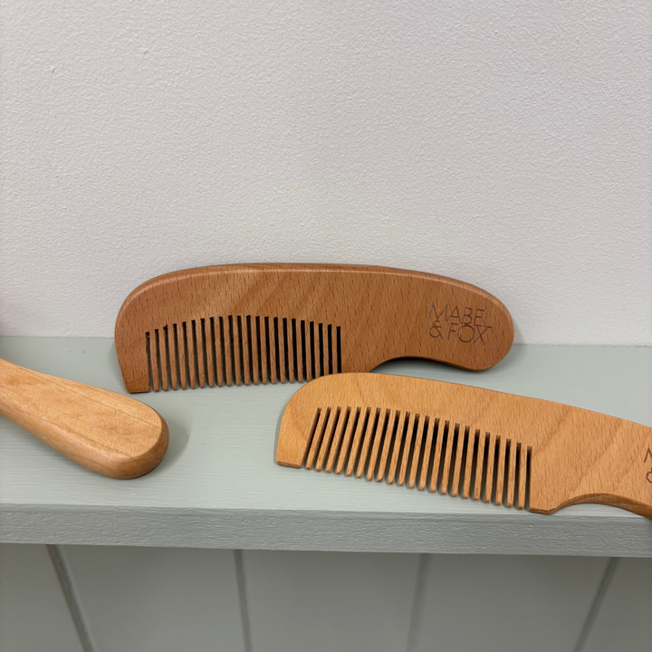 Mabel & Fox - Personalised Wooden Brush Set - Botanical (3 Pack) - Mabel & Fox