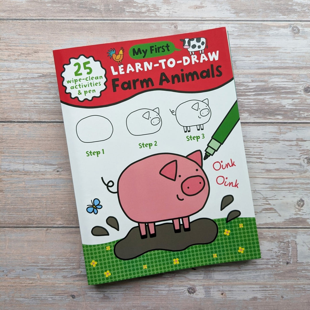 Learn To Draw Farm Animals - Wipe Clean Book