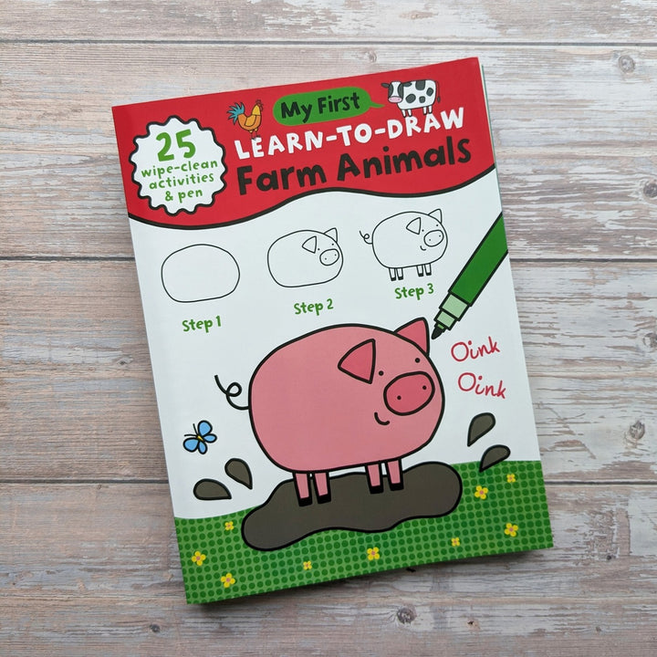 Learn To Draw Farm Animals - Wipe Clean Book