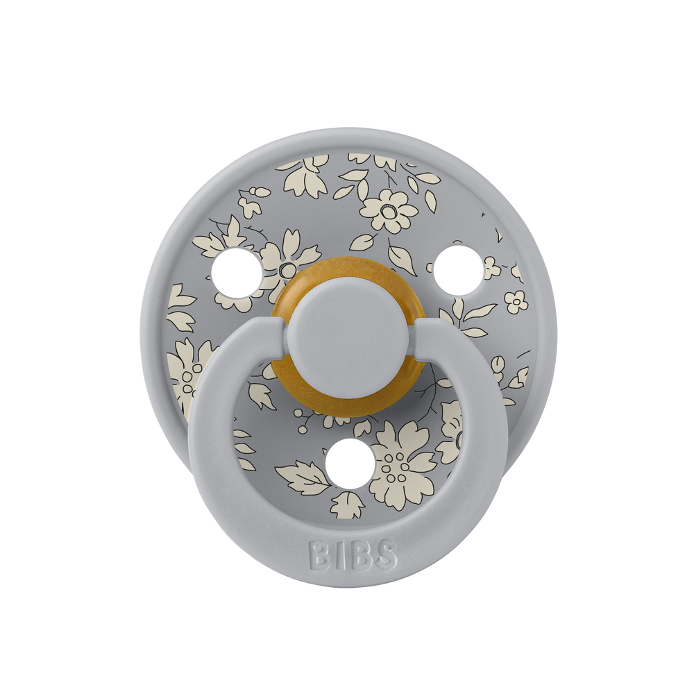 Bibs x Liberty - Colour Pacifier - Round Nipple - Capel Cloud / Sage - Mabel & Fox