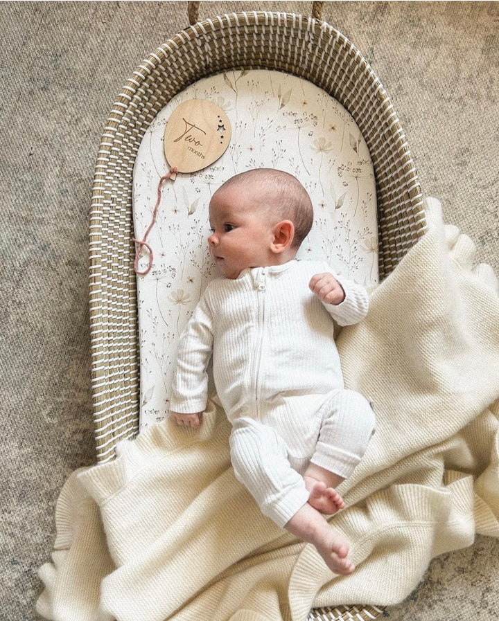 Mabel & Fox - Seagrass Baby Changing Basket - Mabel & Fox