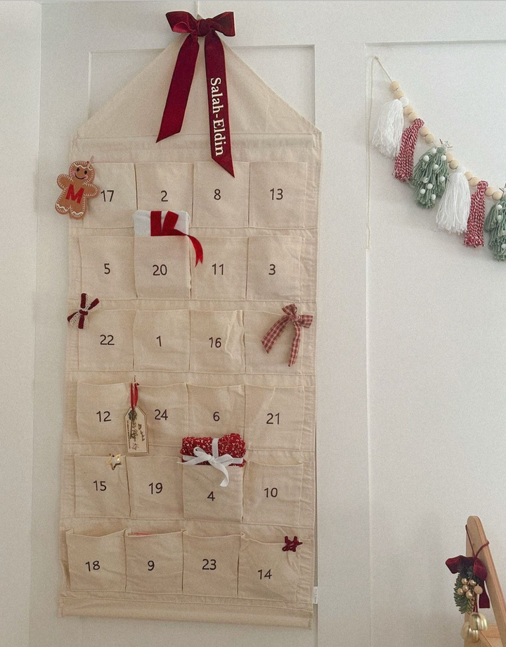 Mabel & Fox - Personalised Advent Calendar - Canvas Bow - Mabel & Fox