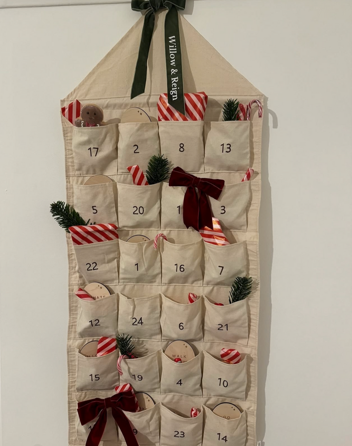 Mabel & Fox - Personalised Advent Calendar - Canvas Bow - Mabel & Fox