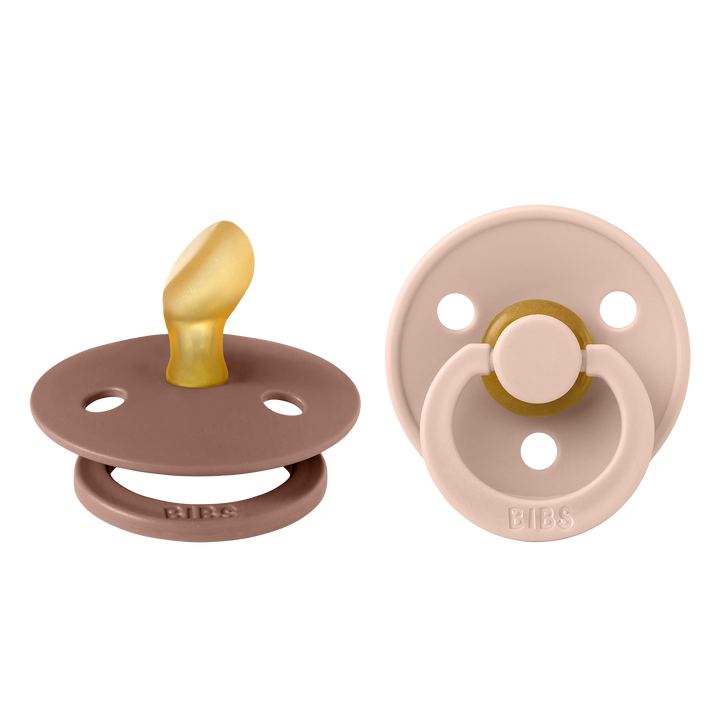 Bibs - Colour Pacifier - Anatomical Nipple - Blush / Woodchuck - Mabel & Fox