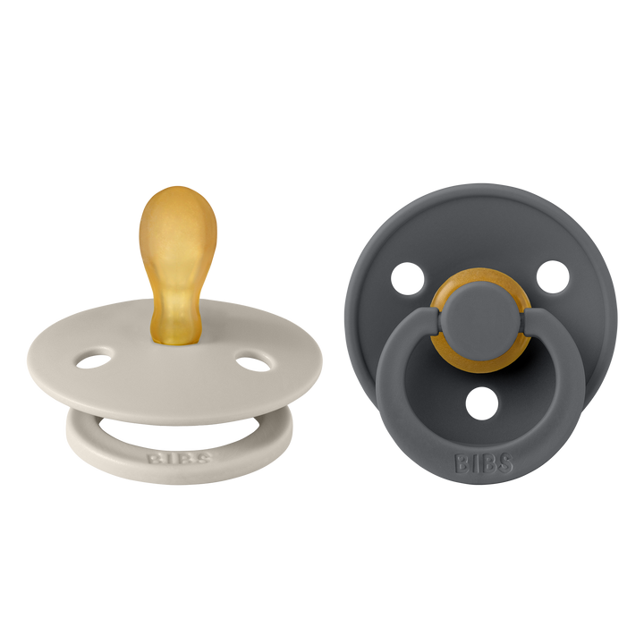 Bibs - Colour Pacifier - Symmetrical Nipple - Sand / Iron - Mabel & Fox