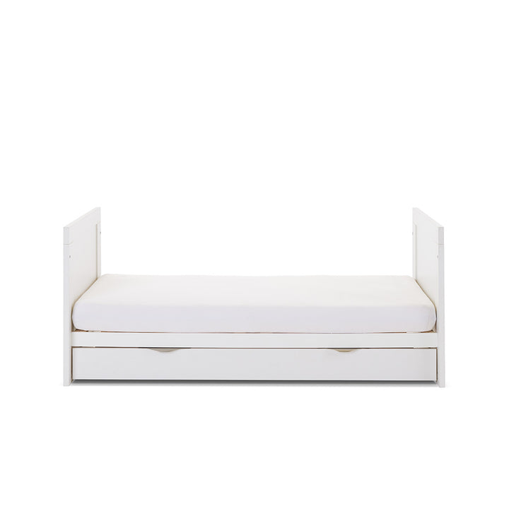 OBaby - Nika Cot Bed & Underdrawer - White Wash - Mabel & Fox