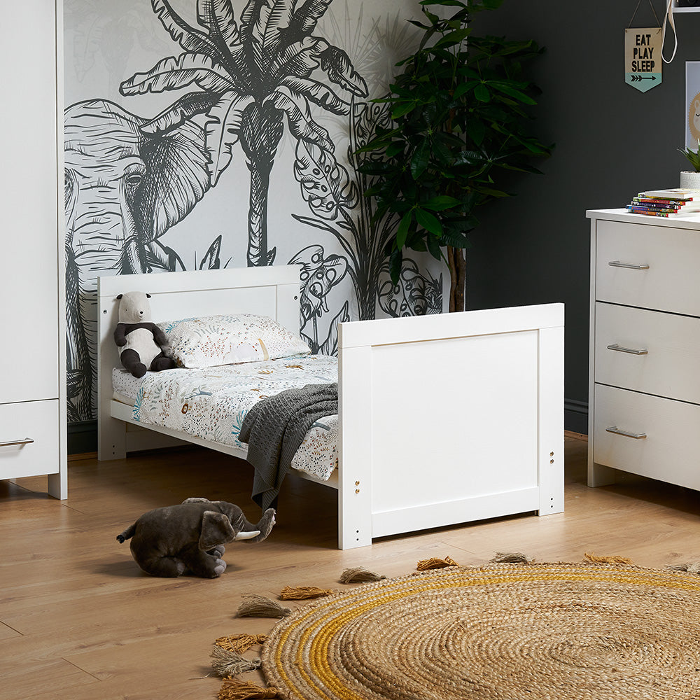 OBaby - Nika Cot Bed - White Wash - Mabel & Fox
