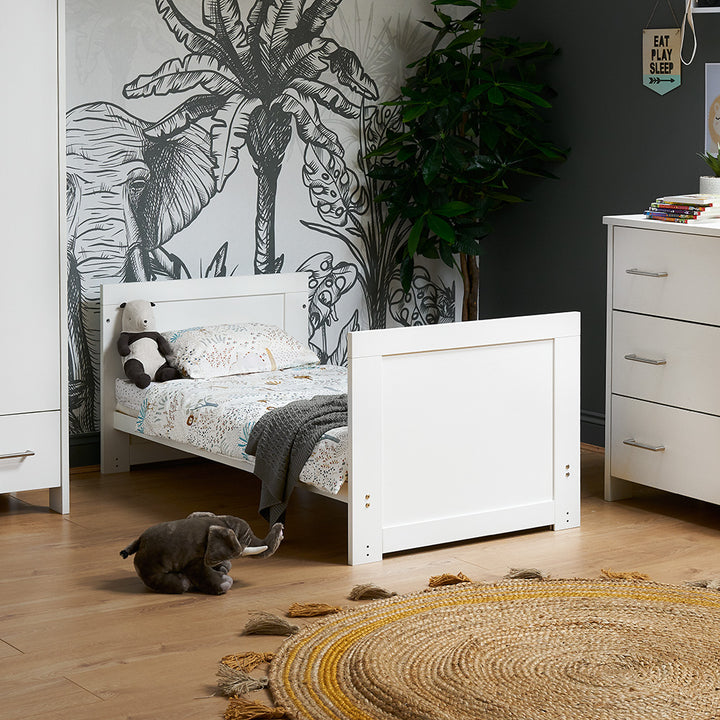 OBaby - Nika Cot Bed - White Wash - Mabel & Fox