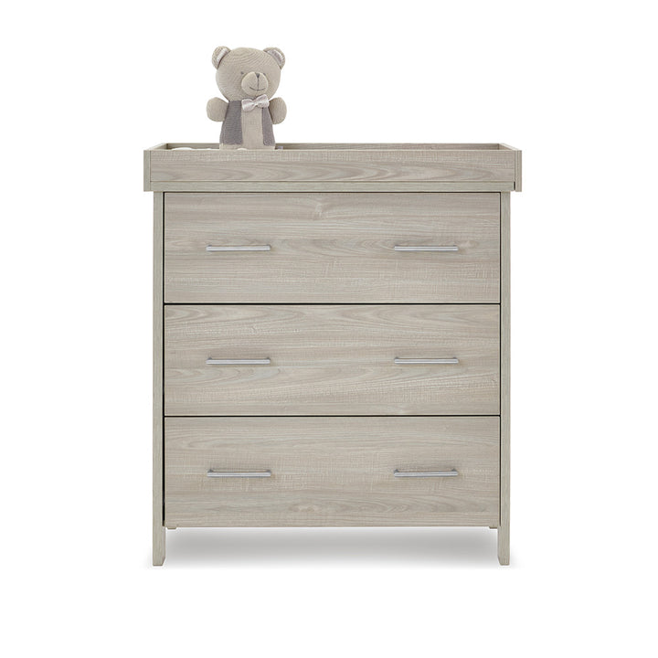 OBaby - Nika 3 Piece Room Set & Underdrawer - Grey Wash - Mabel & Fox