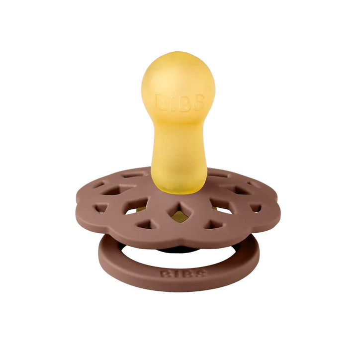 Bibs - Boheme Pacifier - Round Nipple - Woodchuck / Blush - Mabel & Fox