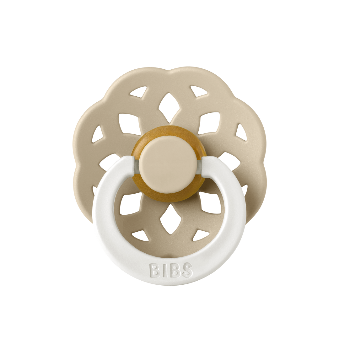 Bibs - Boheme Glow Pacifier - Round Nipple - Blush / Vanilla - Mabel & Fox