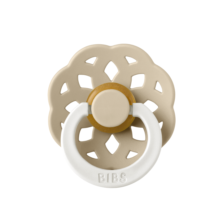 Bibs - Boheme Glow Pacifier - Round Nipple - Blush / Vanilla - Mabel & Fox
