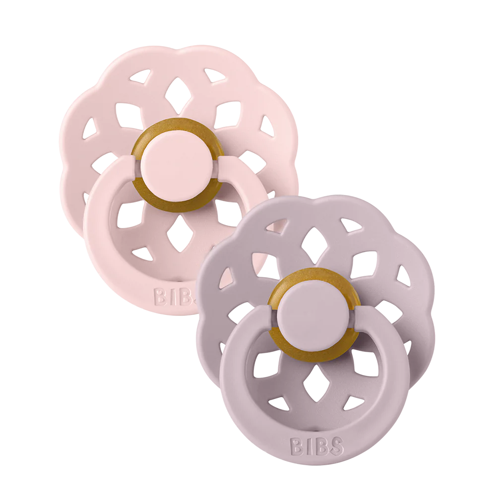 Bibs - Boheme Pacifier - Round Nipple - Blossom / Dusky Lilac - Mabel & Fox