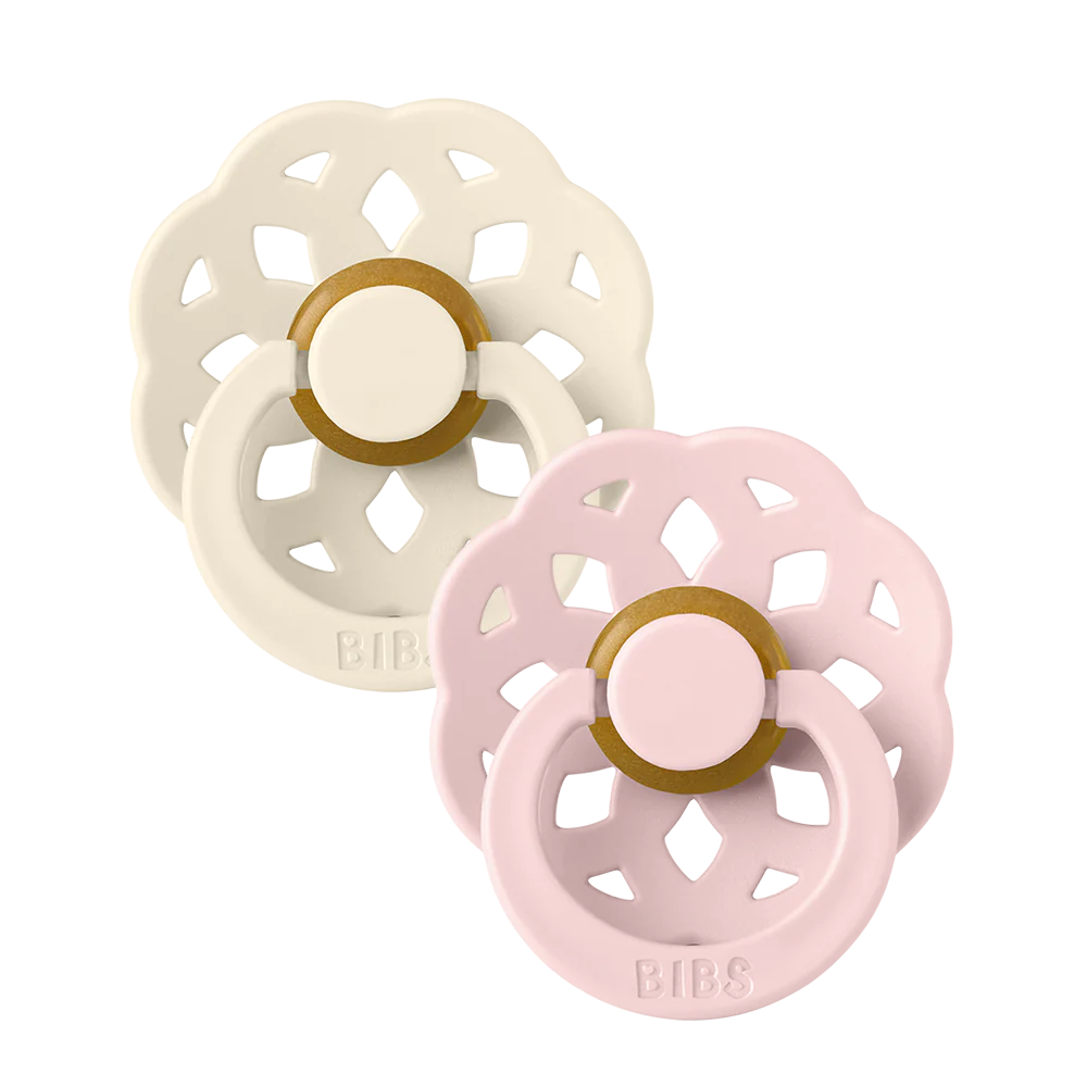 Bibs - Boheme Pacifier - Round Nipple - Ivory / Blossom - Mabel & Fox