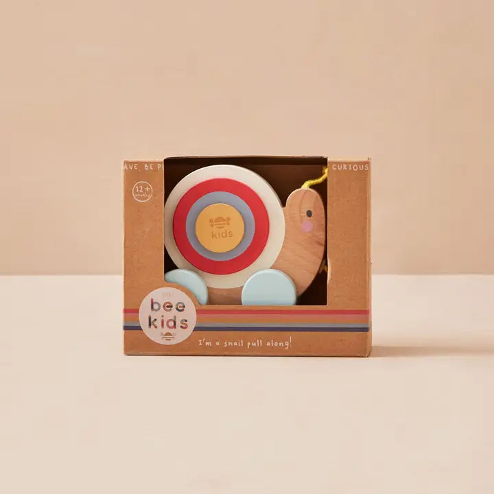 Just Bee Kids - Wooden Pull Along Snail - Mabel & Fox