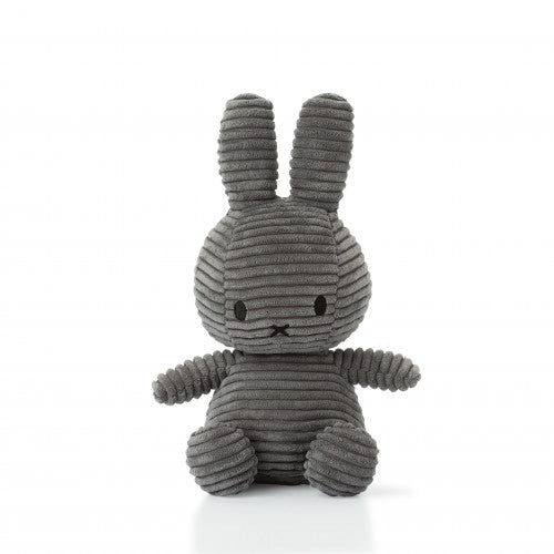 Miffy - Eco Cuddly Toy - Corduroy Grey - 23cm - Mabel & Fox