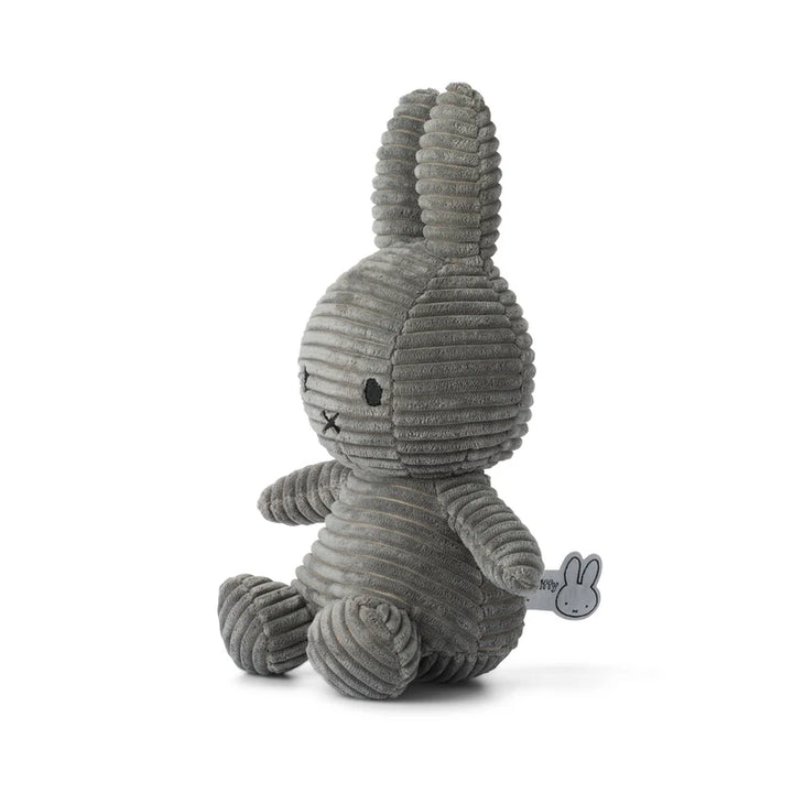 Miffy - Eco Cuddly Toy - Corduroy Grey - 23cm - Mabel & Fox