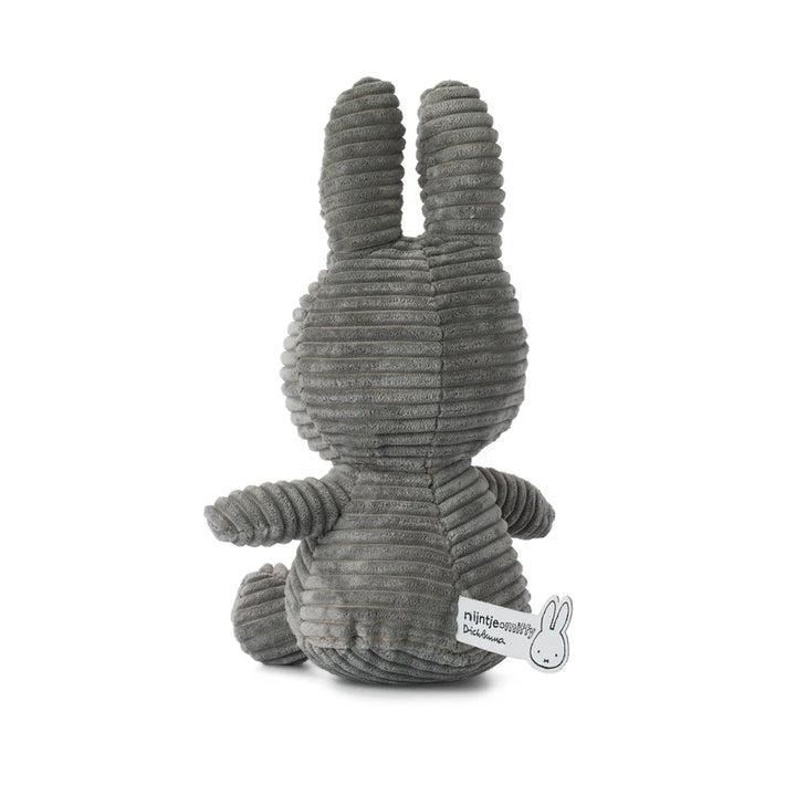 Miffy - Eco Cuddly Toy - Corduroy Grey - 23cm - Mabel & Fox