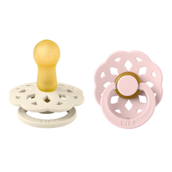 Bibs - Boheme Pacifier - Round Nipple - Ivory / Blossom - Mabel & Fox