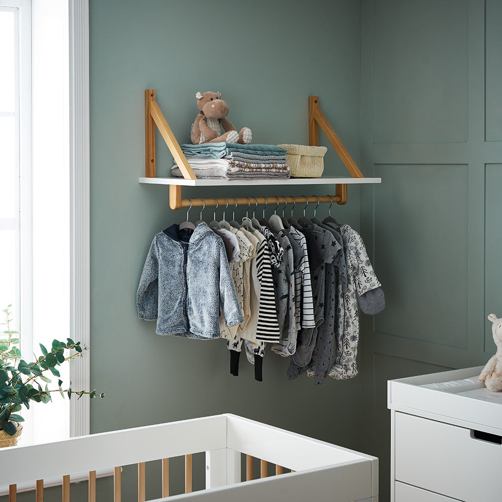OBaby - Maya Shelf - White with Natural - Mabel & Fox