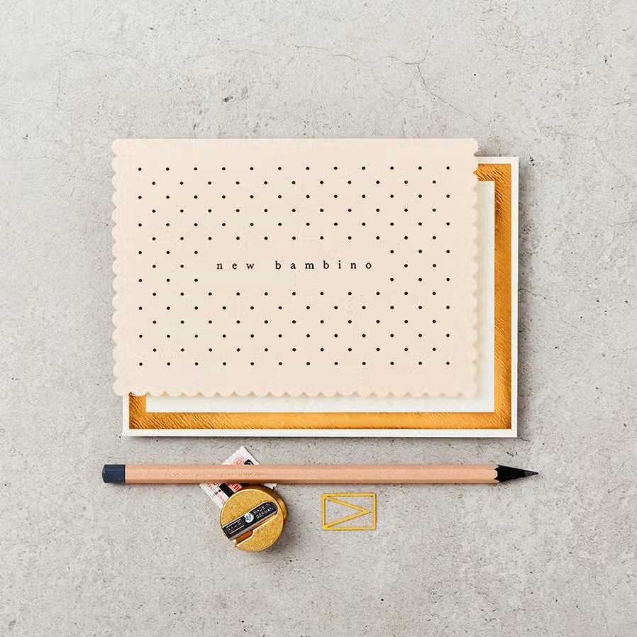 Katie Leamon - Greeting Card - Bambino Polka Pink