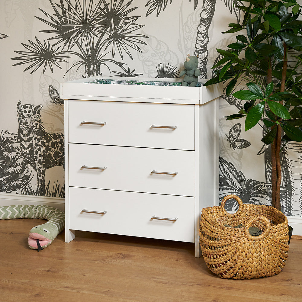 OBaby - Nika Changing Unit - White Wash - Mabel & Fox