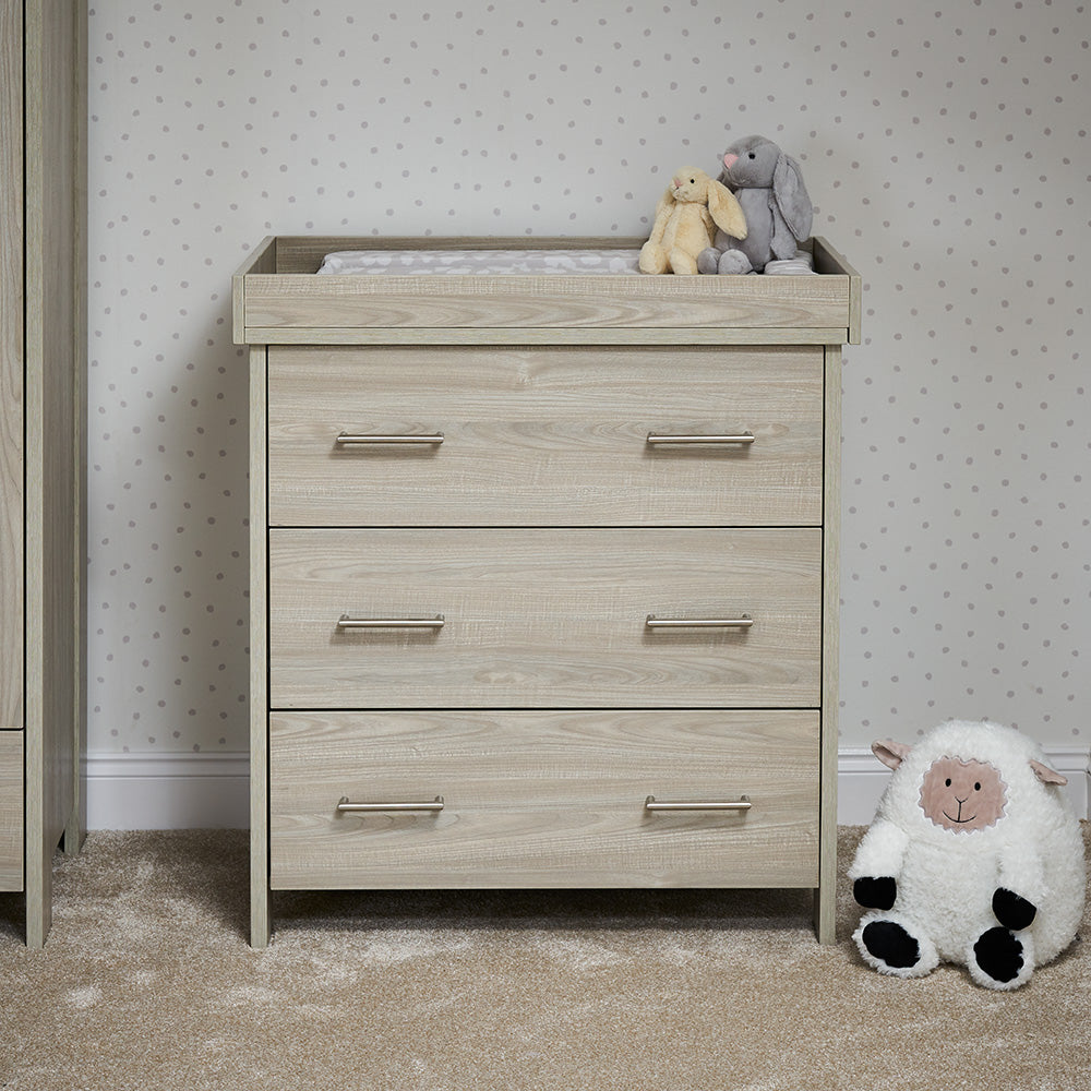 OBaby - Nika Changing Unit - Grey Wash - Mabel & Fox