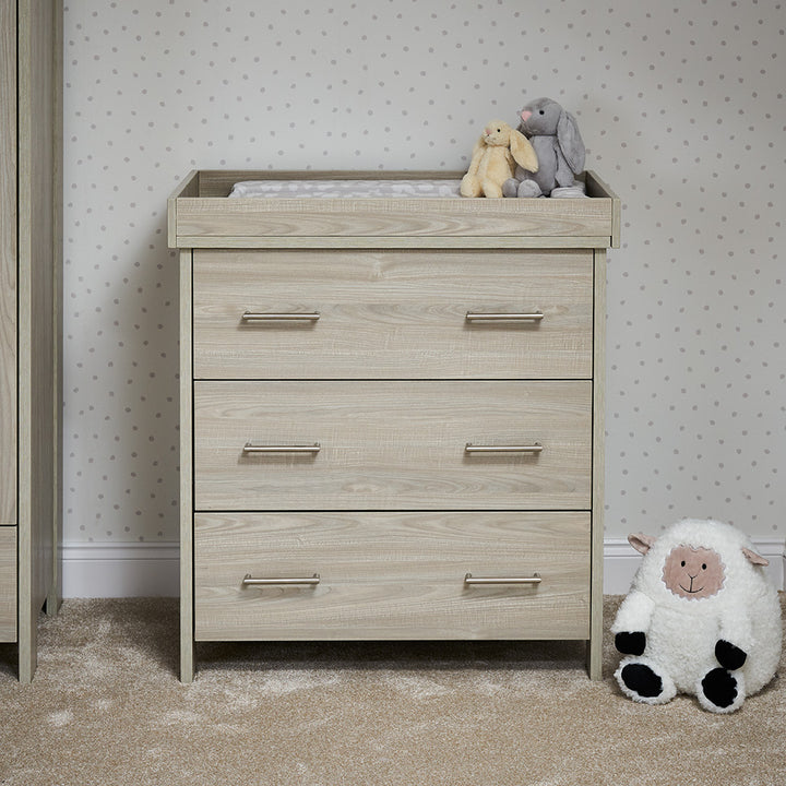 OBaby - Nika Changing Unit - Grey Wash - Mabel & Fox