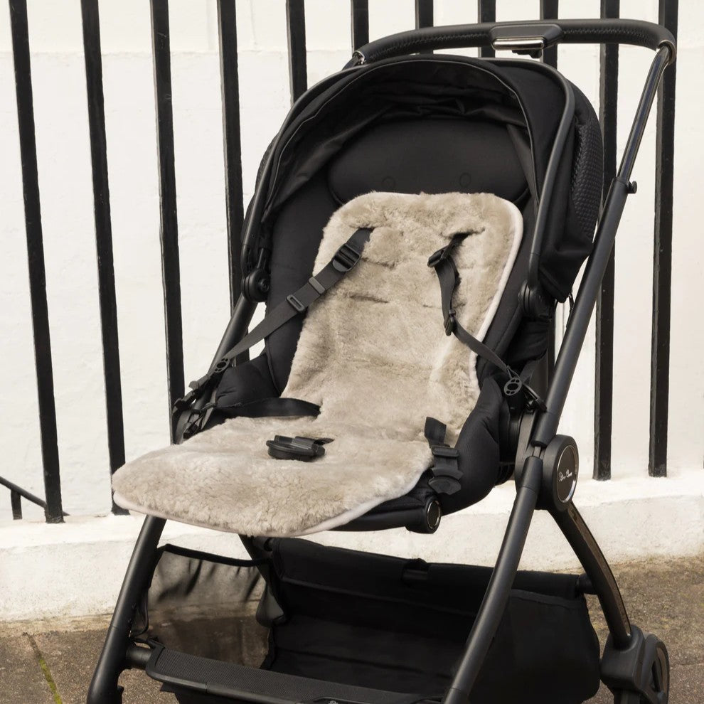 Naturally Sheepskins - Sheepskin Pram Liner - Original Grey - Mabel & Fox